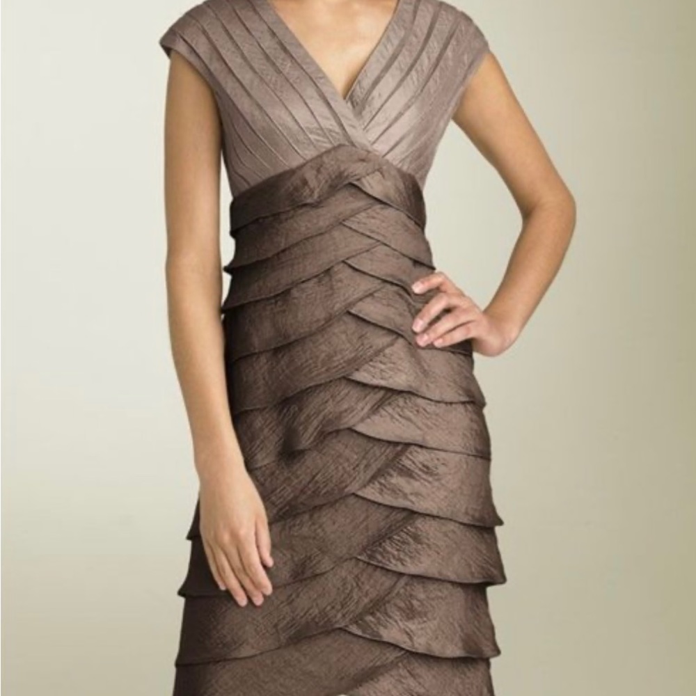 Adrianna Papell occasions brown shutter dress 4 - Picture 2 of 10